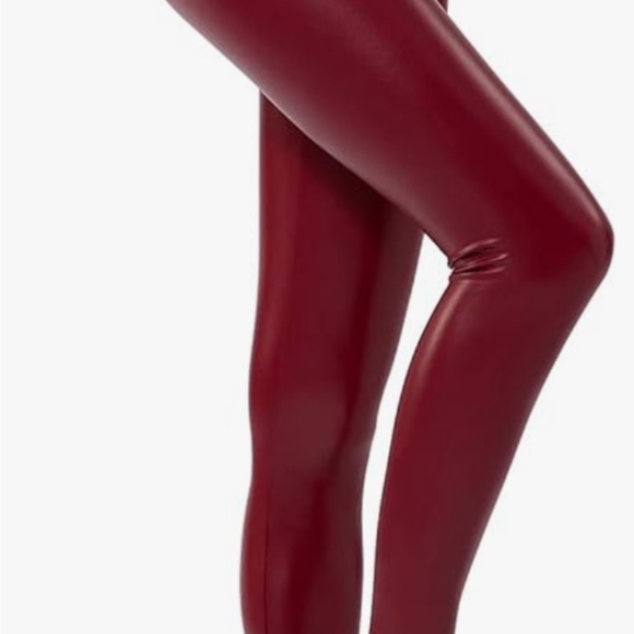 Samuel deep red faux leggings size medium - Picture 1 of 8